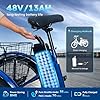 RegalRider [2025 Upgaded] Electric Trike for Adults, Shimano 7-Speed Electric Tricycle with 48V 624WH Removable Battery, 70Miles Long Lasting Range in PAS 1, UL 2272 Certified, 24" #4