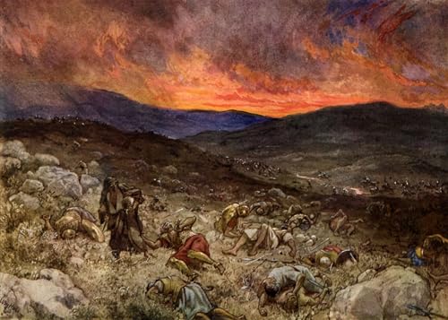 Affiche Toile La Mort de Saül à Gilboa William Brassey Hole Impression d'Art Bible 60x90cm
