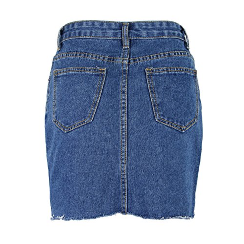 oshhni Lápis Feminino Clássico Corte Casual em Linha a - Frente Dividir M