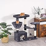 Heybly Cat Tree Cat Tower Condo with Sisal-Covered Scratching Posts and Cooling mat for Kitten Smoky Gray HCT001SG - Image 5