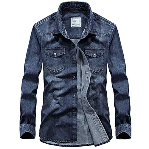 Chemise en jean de coton homme streetwear look urbain noir