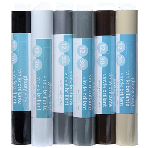 Silhouette Glossy Permanent Vinyl, 12 by 6-Feet, Black