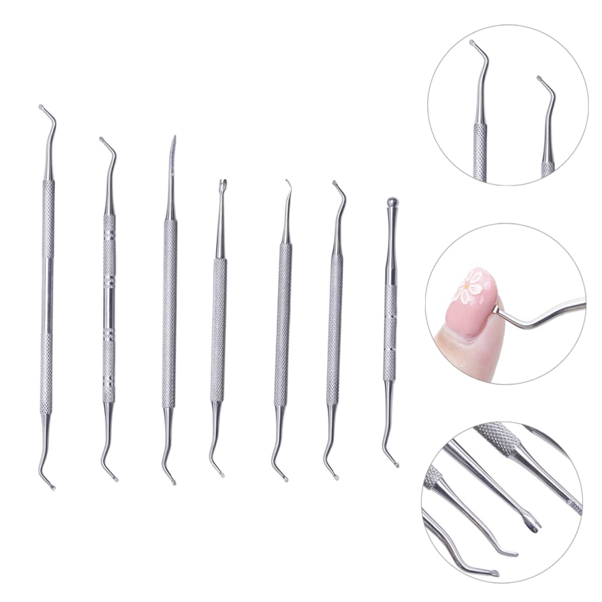 WOFASHPURET 1 Set Stainless Steel Cuticle Pusher Professional Manicure Tools for Dead Skin Removal and Nail Care for Home Salon Use Durable Easy to Clean