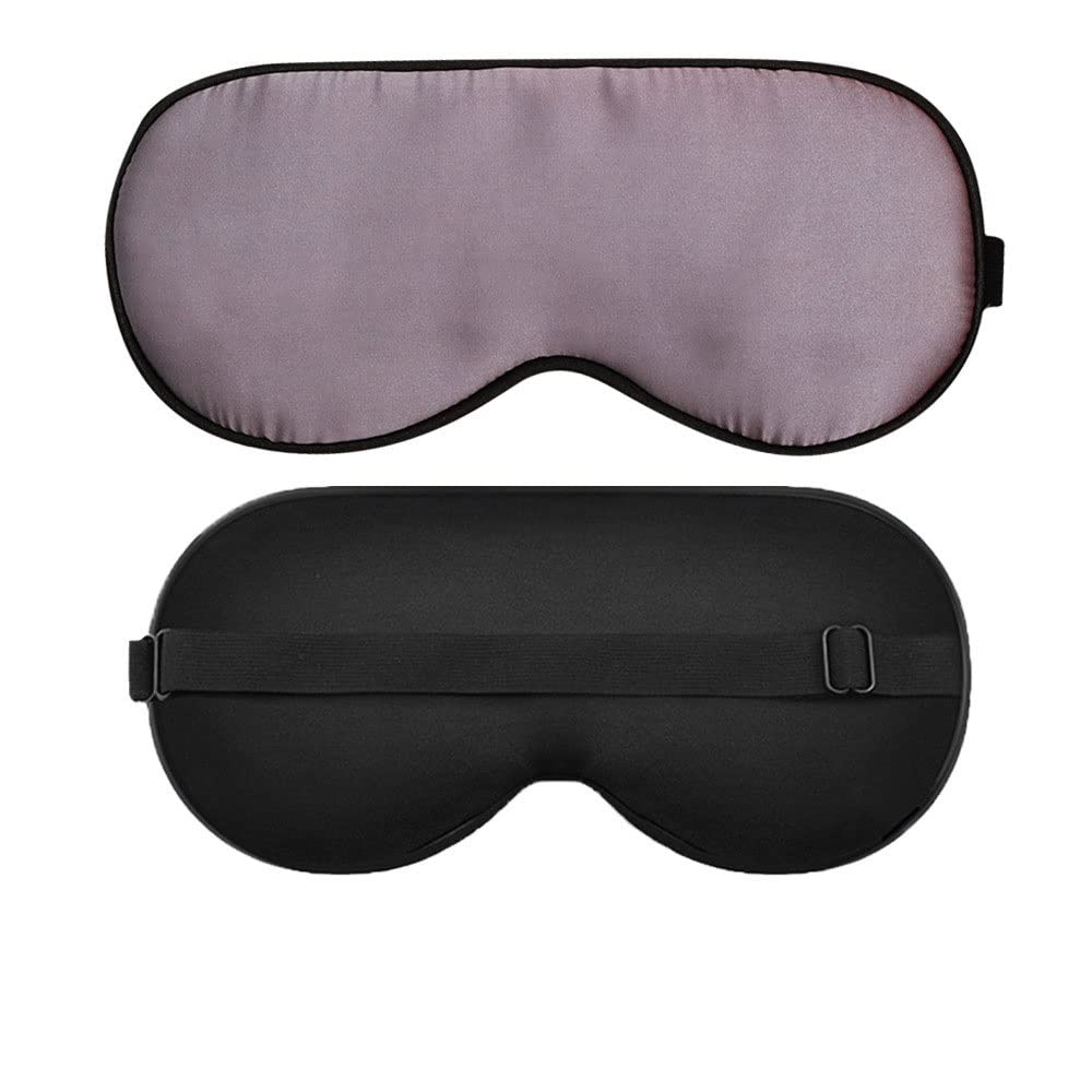 Schlafmaske aus Seide, Augenmaske aus Seide mit verstellbarem Riemen, Augenmaske for Schlafen, blockiert Licht, reduziert geschwollene Augengeschenke (Color : C)