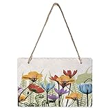 Floral Slate Sign, Delicate Plaque Signs, Stone Chalkboards with Jute Rope for Indoor Outdoor Decora