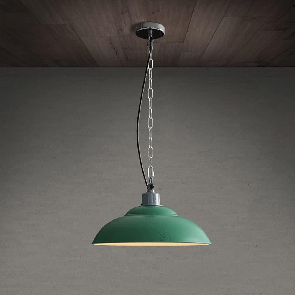 Lustre à tête unique vert pour remplacer un vieil éclairage de cuisine