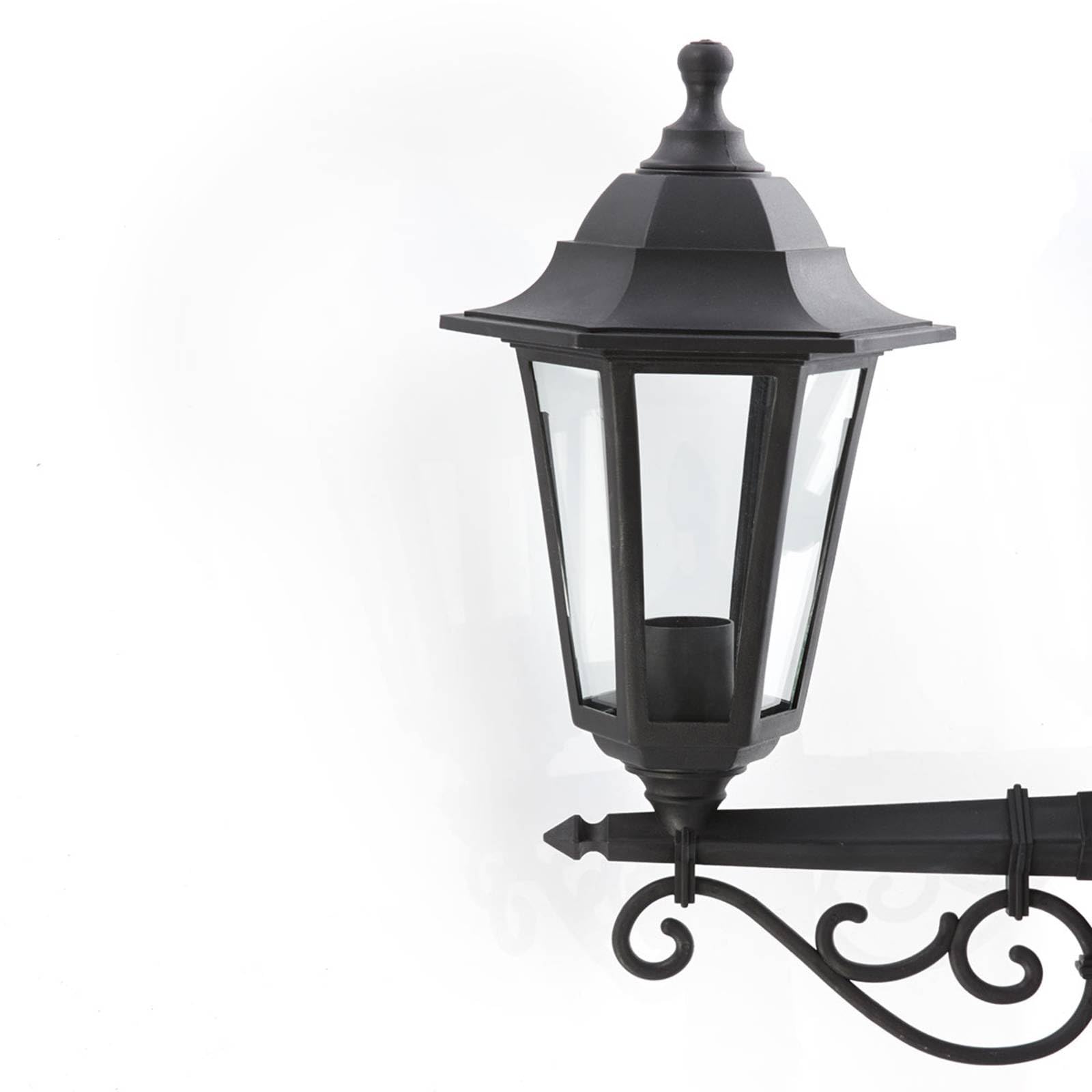 Farola exterior Nane en Negro hecho de Plástico (3 llamas, E27) Lindby | candelabro lámpara para