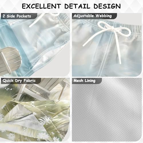 Wooden Beach Chairs Boys Swim Trunks Kids Toddler Beach Board Shorts Teen Quick Dry Bathing Suit Swimsuit3