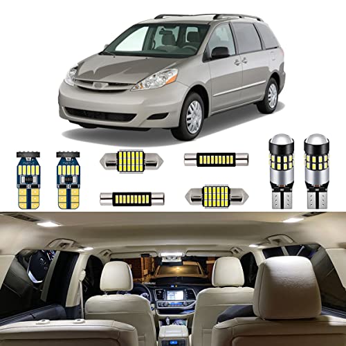 Kit 17 piezas luces LED interiores blancas para Toyota Sienna