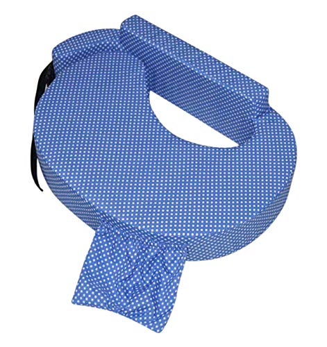 Oscar Home Nursing Pillow Suitable for 0-12 Month Child (Blue) for Breastfeeding & Bottle Feeding, Enhanced Posture Support with Double Straps. Great for Breast Feeding Moms