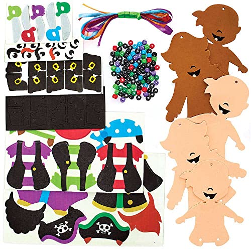 Baker Ross Moosgummi Hummel Bastelset – 5er Pack Mit Perlen & Pfeifenreinigern, Für Kinder Ab 6 Jahren