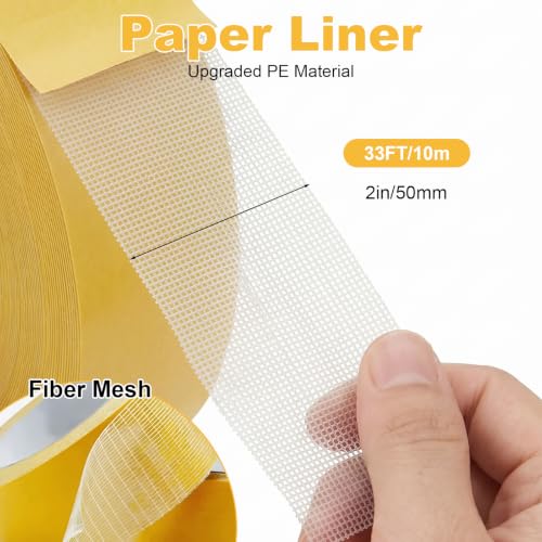 Image of Heavy-Duty Double Sided Tape, 2inch x 33FT Clear Tape with Residue-Free