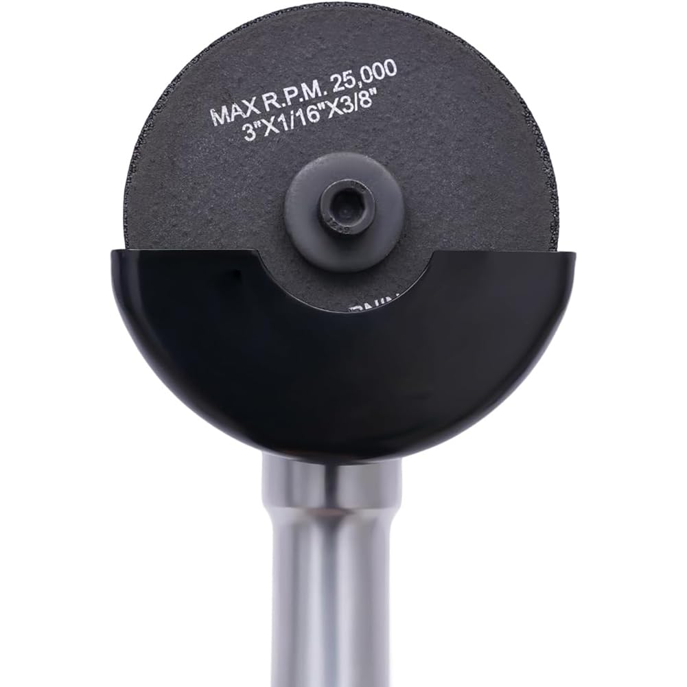 Winkelschleifer, Langer Griff Pneumatischer Trennschleifer, Druckluft-Winkel Kantenschleifer Poliermaschine, 18000RPM 90 PSI Einstellbare Geschwindigkeit, 1/4 Zoll Lufteinlass