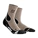 Produktbild CEP  HIKING MERINO MID-CUT SOCKS für Herren | Warme Wandersocken knöchellang in beige / schwarz | Größe V
