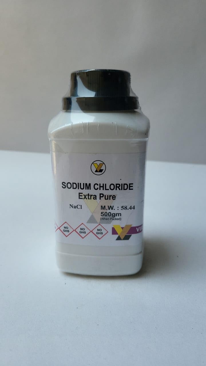 Sodium Chloride Extra Pure, NaCl, 500 gm, CAS No. 7647-14-5, Assay Min. 99.5%, for Laboratory Use-picture-21