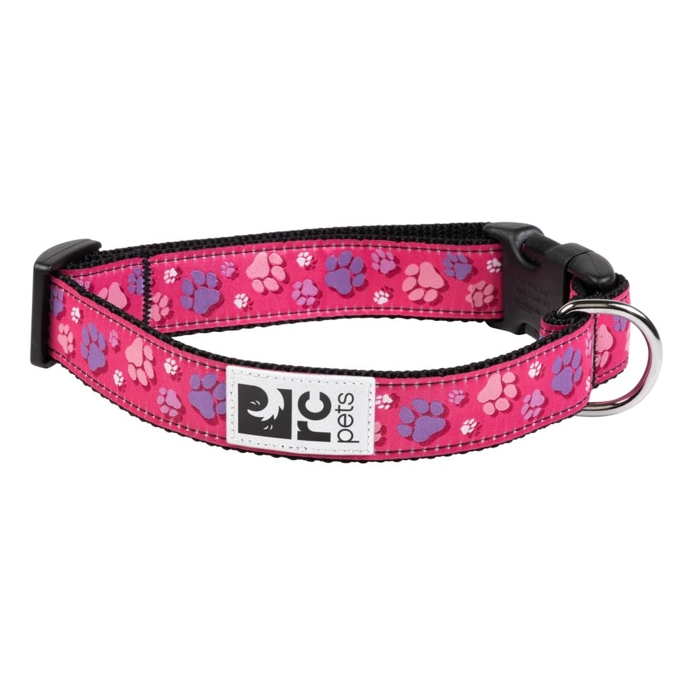 RC Pets Sporty, Fun, Functional Clip Collar-1/2 | Fresh Tracks Pink, PXX-Small