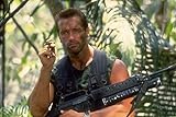 Generic ARNOLD SCHWARZENEGGER PREDATOR PosterLife Wall Art Poster 12x18 inches WITH MACHINE GUN AND CIGAR COOL ICON, Medium, Black