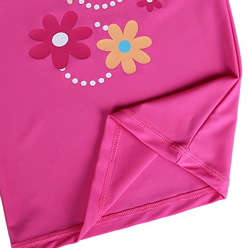 Image of Girls Two Piece Swimsuit Floral UPF 50+ Rash Guard Set Kids Beach Swimwear
