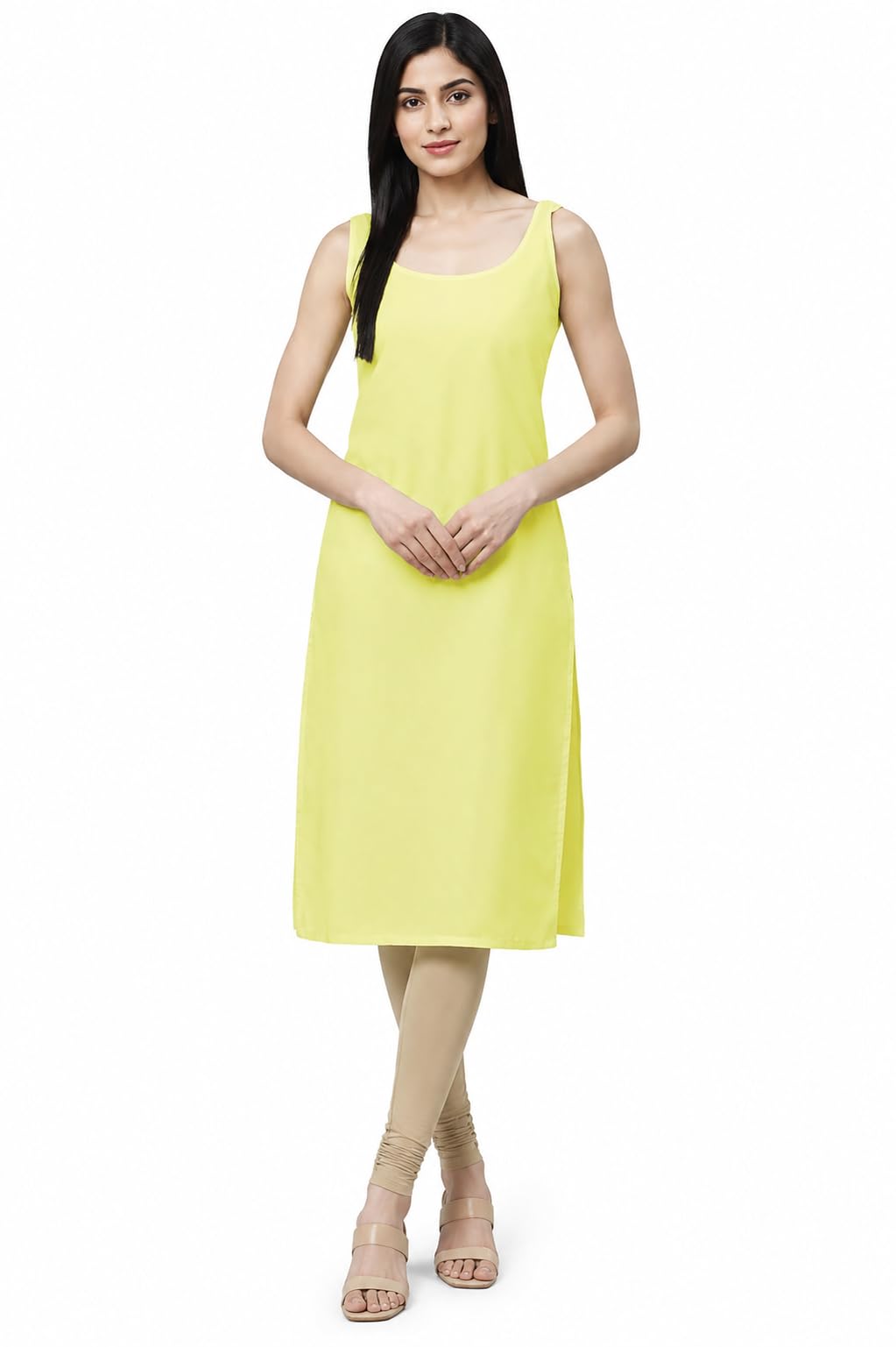 Women Cotton Long Camisole Sameej - Knee-Length Cotton Slip Full Length Inner for for Kurta Petticoat Slip S to 3XL-picture-28
