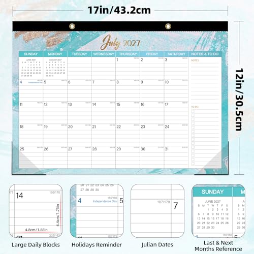 Image of ZTX Desk Calendar 2026-2027,18 Month Academic Desk Calendars