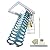 TECHTONGDA Attic Ladder Pull Down Ceiling Folding Loft Ladder Stairs 13 Steps Alloy Attic Access Ladder Blue Attic Stairs 27.5x39.4in/ 70x100cm Opening Size Folding Extension Ladder 10.5 feet Height
