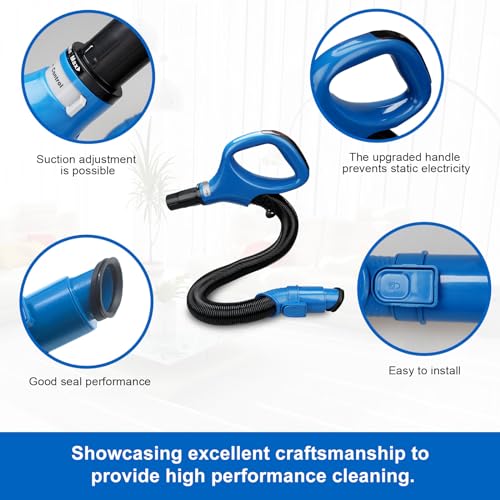 Image of ZU560 replacement hose handle for Shark Navigator Rotator Lift-Away Upright Vacuum Models ZU560 Blue, ZU561, ZU562, UV725 Gray, UV650, CU520, Repalce Part 497FFJ560