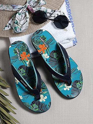 Image of SOLETHREADS SERENE | Cushion | Comfortable | Cute | Soft | Squishy Footbed | Anti-Skid Sole | Flip Flops for Women | S.Green | UK7