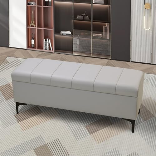 Solution de rangement pour le hall d'entrée avec banc rembourré moderne et coffre de lit