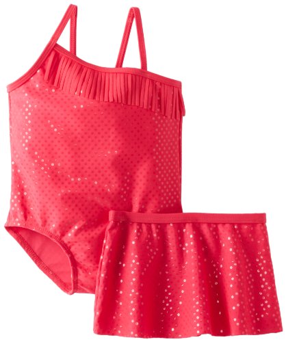 Baby Buns Little Girls' Sparkle Jane One-Piece Swimsuit With Fringe