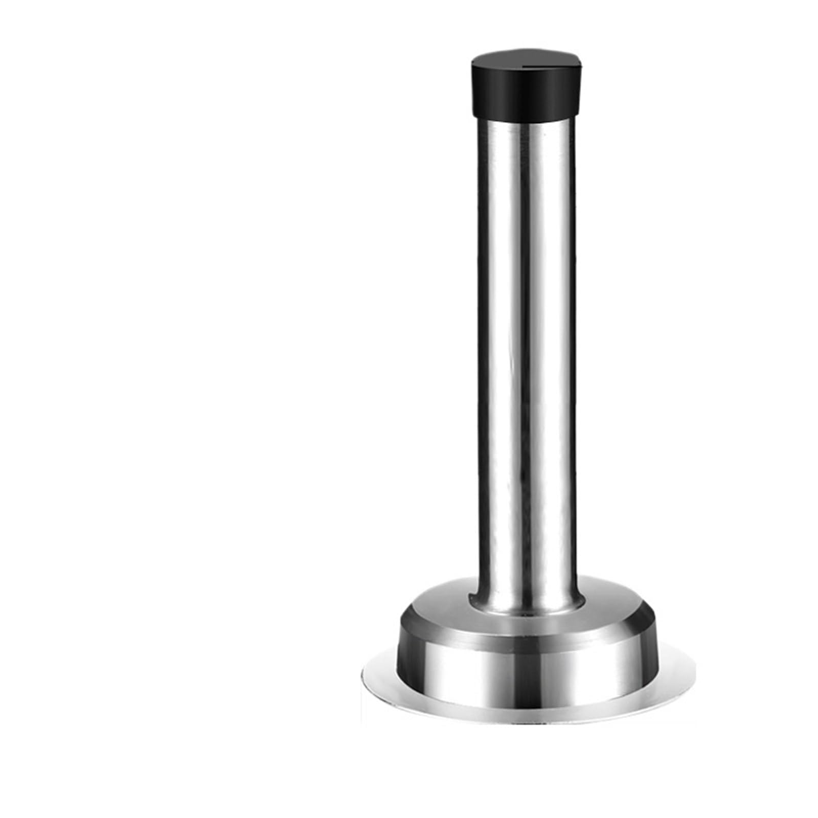 Tope de puerta 4 Uds., parachoques montaje en pared resistente, soporte no magnético, tapón goma, acero inoxidable for Baño para Puertas de Madera(200mm)