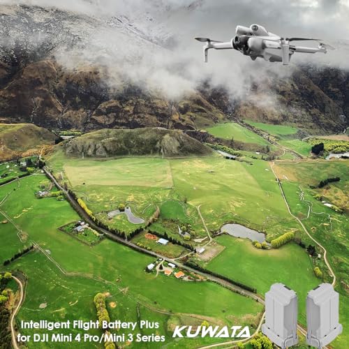 Image of KUWATA Intelligent Flight Battery Plus for DJI Mini 3 /3 Pro /Mini 4 Pro, 3850mAh, 2-Pack, Provides a Max Flight Time of 45 Minutes (Mini 4 Pro) /47 Minutes (Mini 3 Pro) /51 Minutes (Mini 3)