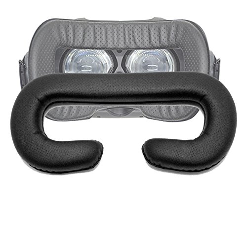 TamBee Vive Sponge Mat Breathable PU Face Foam Replacement for Vive Headset PU Leather with Holes Eye Mask Black - 12mm