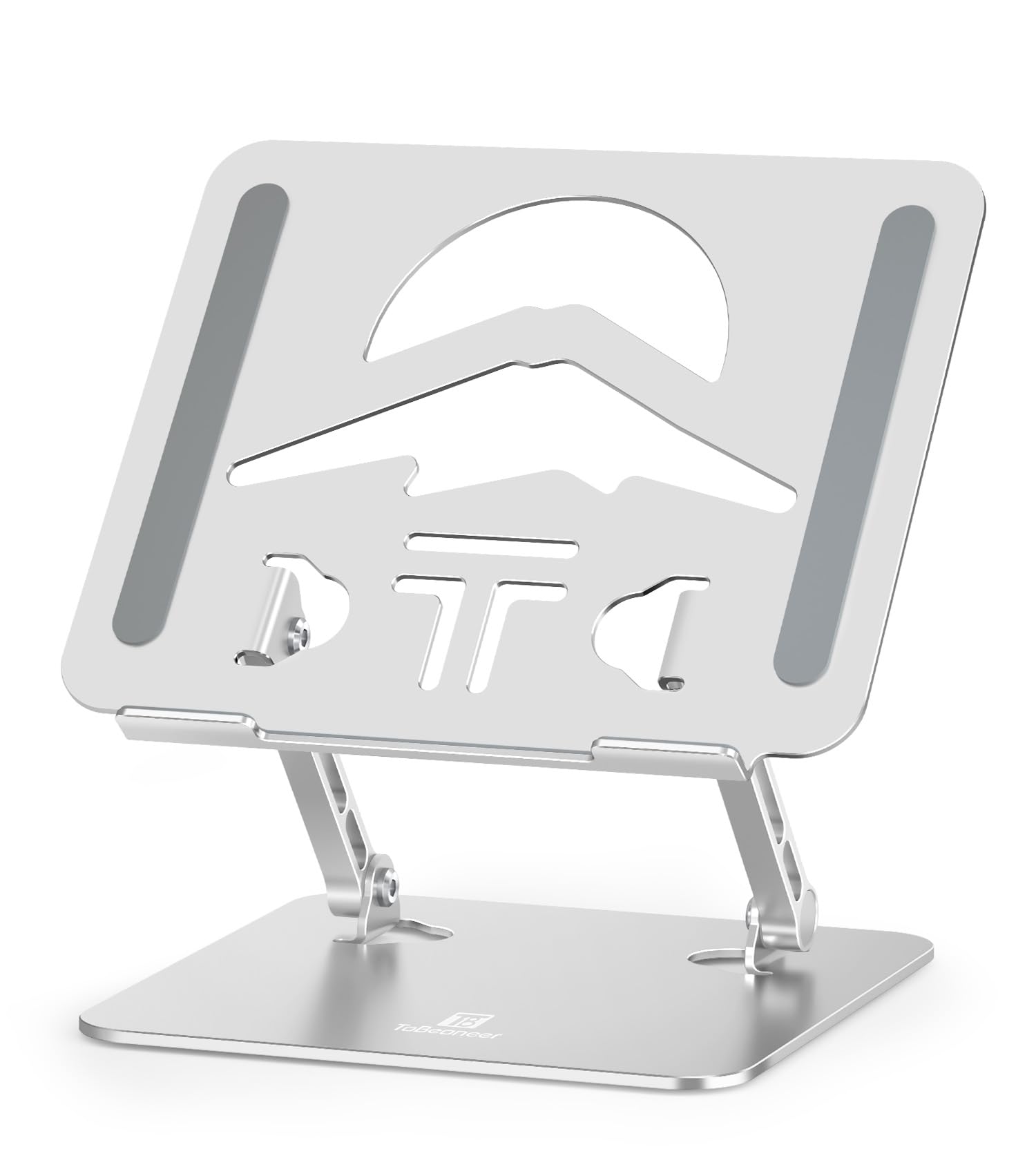 Soporte ergonómico para laptop, soporte ajustable para laptop, compatible con MacBook Air/Pro, Dell XPS, Lenovo, HP y todos los portátiles de hasta 15.6 pulgadas (plateado)