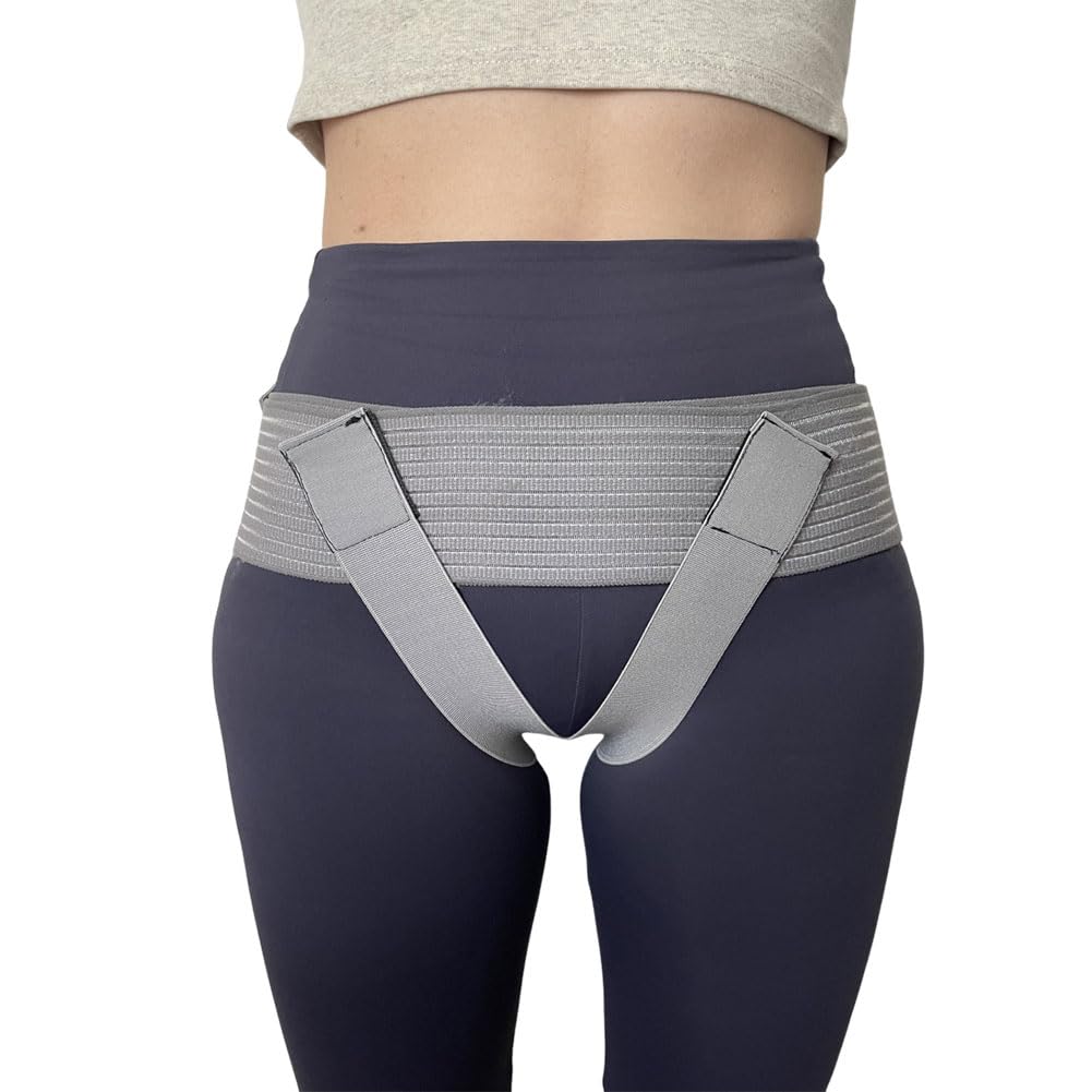 ELLENTAE V-shaped pelvic support belt for postpartum care. Abdominal belt is used to treat bladder prolapse, uterine prolapse, and vulvar varicose veins?Grey?