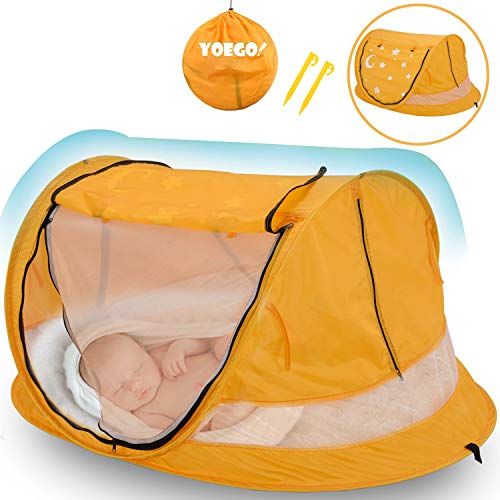 Baby Beach Tent, Yoego Large(53'x35'x23') Portable Baby Pop-Up Travel Tent, UPF 50+ Sun