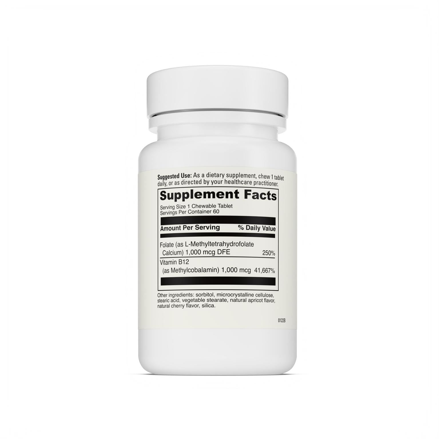 DAVINCI Labs Active Folate B12 Chewable, 60 Chewable Tablets — Amazon image 2