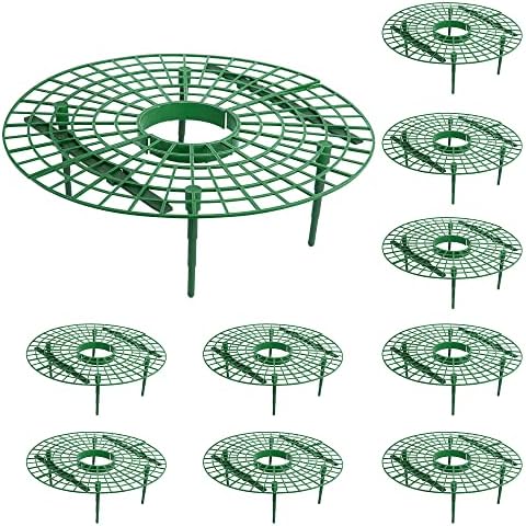 Iceyyyy 10 Pack Strawberry Plant Support - Large Size Strawberry Growing Racks - Strawberry Growing Frame for Keeping Garden Strawberry Clean Cover