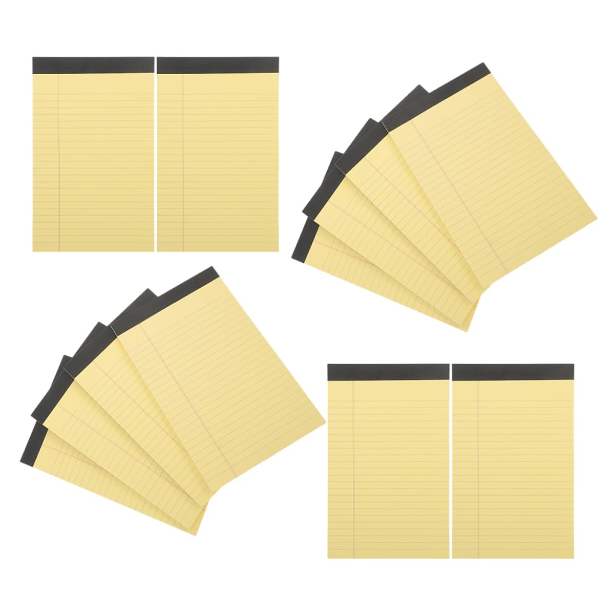 Bloc-notes Juridique Jaune Ligné, 12 Blocs Papier