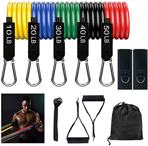 Bandes de Résistance Set Bands de Fitness Elastique Musculation en Latex 150LBS Professionnels Entraînement Homme Femmes Gym,Yoga,Perdre du Poids,Façonner