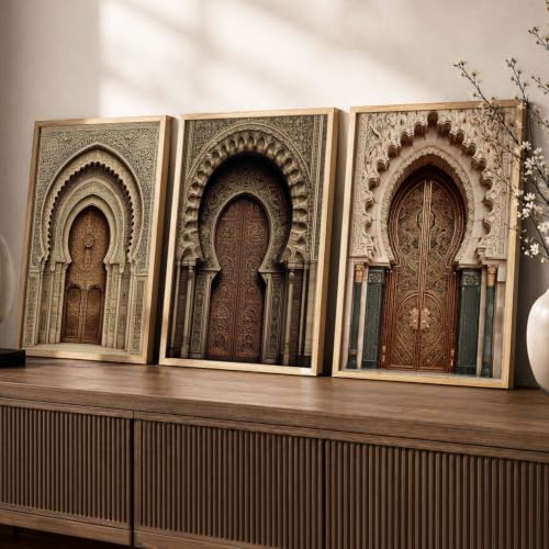 Image of kotart Traditional Indian Wall Art Paintings | Wall Posters With frames | Framed Painting for Living Room Home Room Bedroom Office Decor Set of 3 (20x30 Inch)