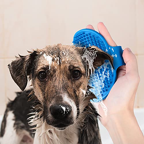 5 Pieces Pet Comb Sets Dog Shampoo Brush Massage Rubber Bathing Brush with Adjustable Strap Dog Flea Comb and Brush Pet… - Image 6
