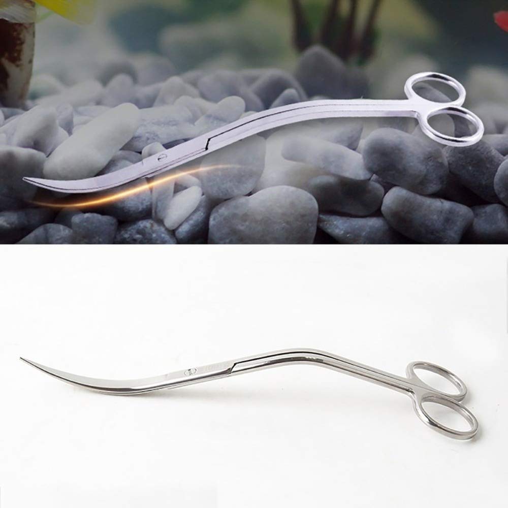Forbici per Acquario,Forbice Curve per Acquari in Acciaio Inox Forbici per Lama Curva per Acquario Piante
