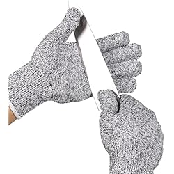 Proteccion Para Manos Seguridad Industrial ThreeH Guantes resistentes a cortes Protección de las manos Guantes de trabajo transpirables para cortar, Jardín, Cocina GL02 L