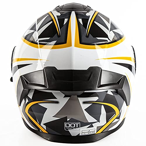 Helmo Full Face Motorcycle Helmet Dual Visors Flip Up Helmet Dot Approved Size L #TOP5