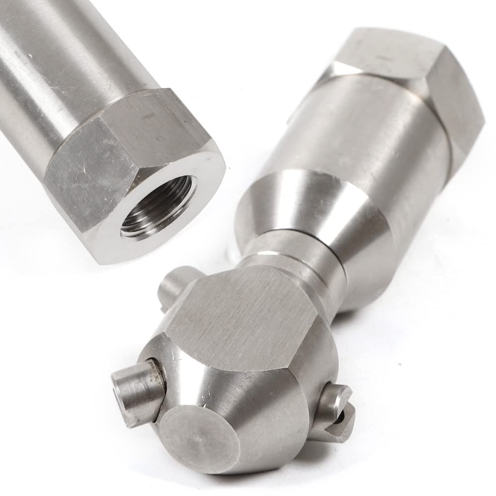 Ugello di lavaggio – Ugello di pulizia rotativo continuo – 1/2" Lavaggio serbatoio 3 ugelli per acqua rotante a 360° Pulizia ugelli puliti 5 bar (1/2")