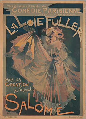 Póster de Salome por Loie Fuller, arte Art Nouveau A2 para decorar tu salón vintage