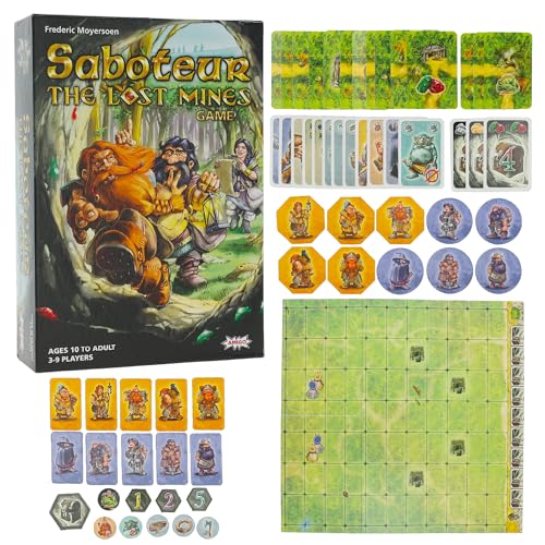 AMIGO Games Saboteur: The Lost Mines - Thrilling Clan-Based Strategy Board Game for 3-9 Players, Ages 10+