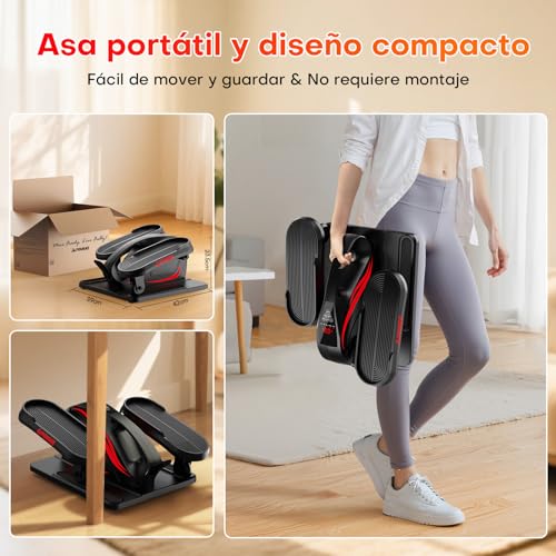 Variante de FOUSAE pedal bici estatica 2 en 1 mini con 15 velocidades y mando