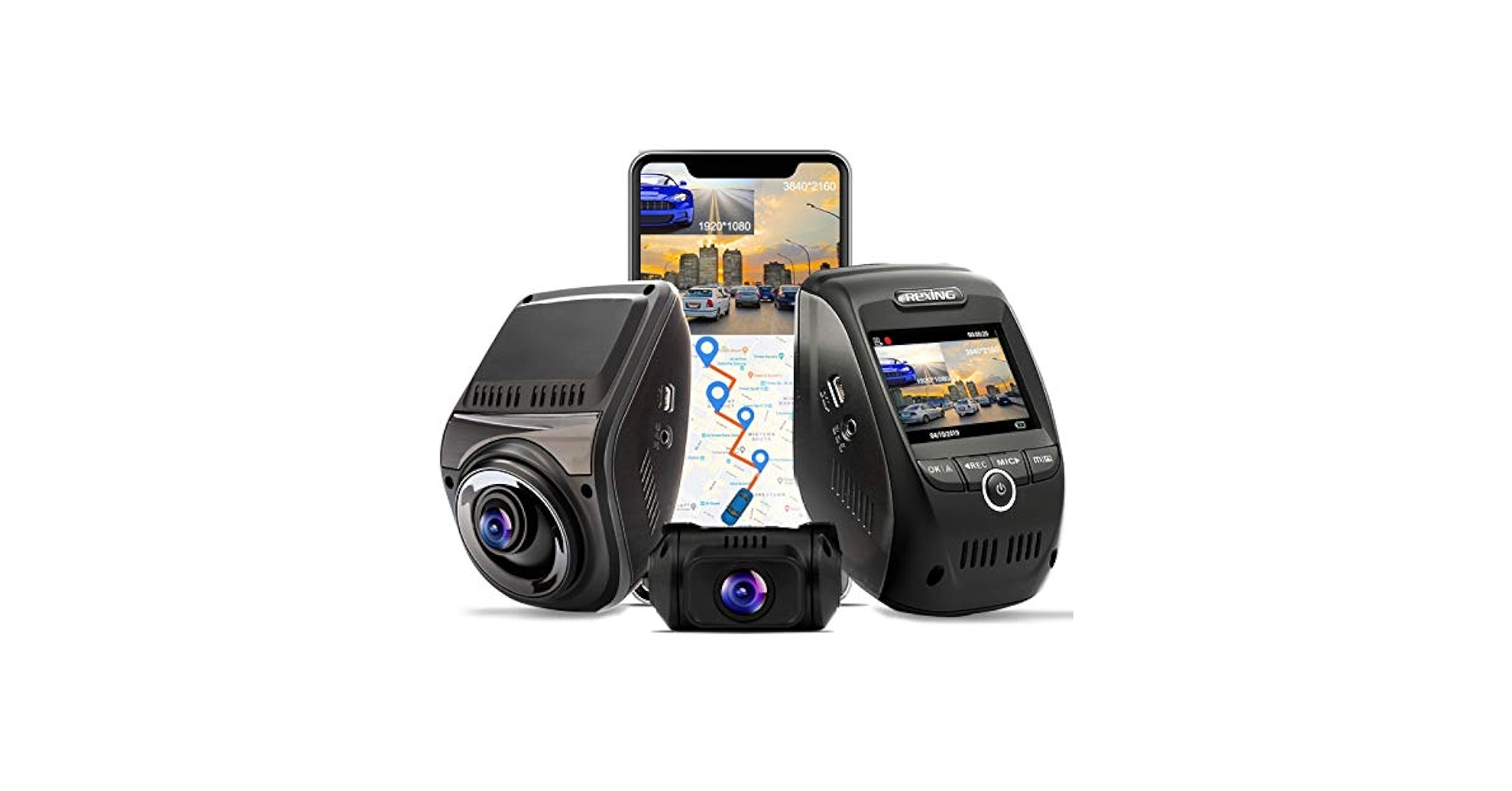 HIT CAM ガンカメラ Amazon.com: RexingUSA 4K 3-Channel Dash Cam with Wi-Fi, GPS