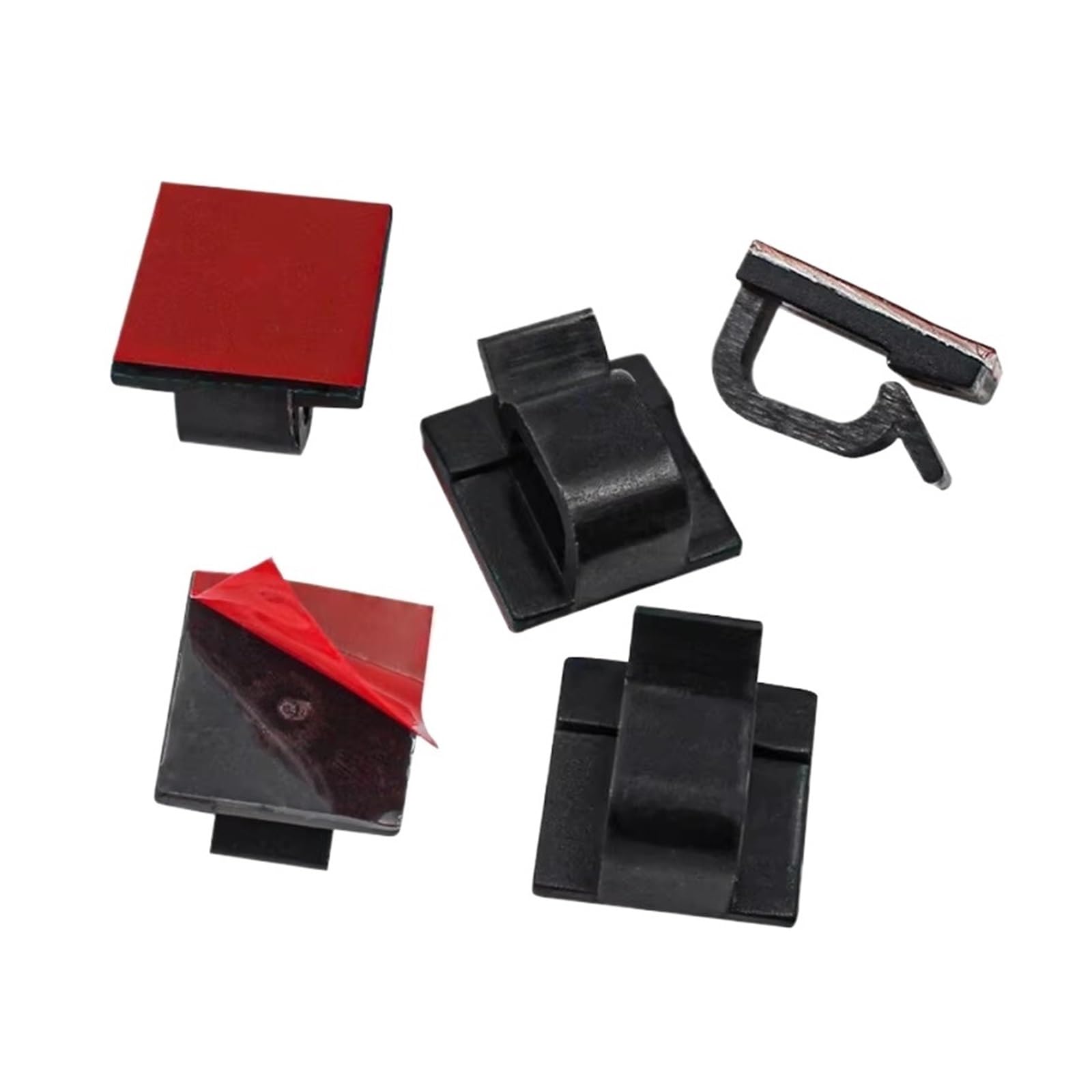 Dpnentv Black 50Pcs Self Adhesive Cable Clips Wall Charging Data Cord Wire Organizer